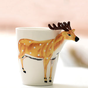 Animal 3D Ceramic Mugs Hand-Painted