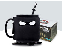 Load image into Gallery viewer, Ninja Black Mask Ceramic with Spoon Sword Coffee Mugs
