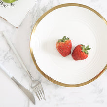 Load image into Gallery viewer, European Ceramic Plate Gold Food Steak