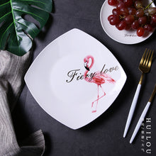 Load image into Gallery viewer, White Porcelain Ceramic Dinner Plates