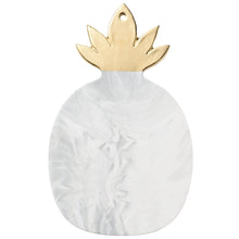 Load image into Gallery viewer, Nordic Minimalist Gold-Plated Marble Ceramic Pineapple Flat Plate