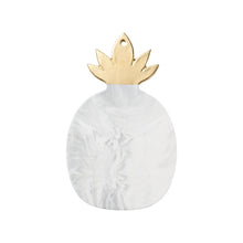 Load image into Gallery viewer, Nordic Minimalist Gold-Plated Marble Ceramic Pineapple Flat Plate