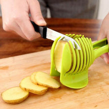 Load image into Gallery viewer, Plastic Green Manual Tomato Slicer
