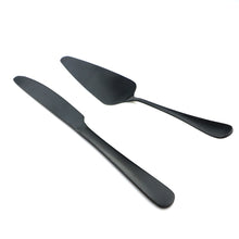 Load image into Gallery viewer, Royal 29 Pcs. Matte Black Stainless Steel Utensils Cutlery Dinnerware Set