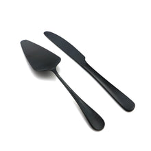 Load image into Gallery viewer, Royal 29 Pcs. Matte Black Stainless Steel Utensils Cutlery Dinnerware Set