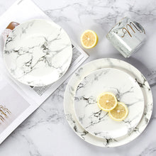 Load image into Gallery viewer, Marble Pattern Porcelain Dessert Plate