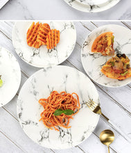 Load image into Gallery viewer, Marble Pattern Porcelain Dessert Plate