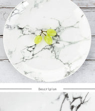 Load image into Gallery viewer, Marble Pattern Porcelain Dessert Plate