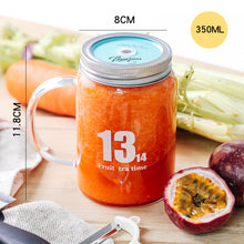 Load image into Gallery viewer, Heat Resistant Glass Mason Jar Mugs With Lid Stainless Steel Straw