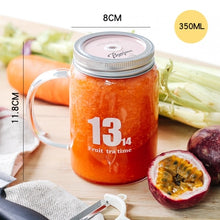 Load image into Gallery viewer, Heat Resistant Glass Mason Jar Mugs With Lid Stainless Steel Straw