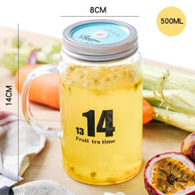 Load image into Gallery viewer, Heat Resistant Glass Mason Jar Mugs With Lid Stainless Steel Straw