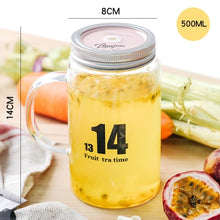 Load image into Gallery viewer, Heat Resistant Glass Mason Jar Mugs With Lid Stainless Steel Straw