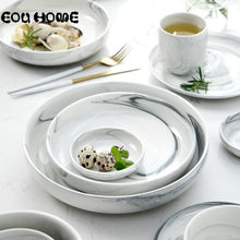 Load image into Gallery viewer, Nordic Marble Ceramic Dinnerware Sets
