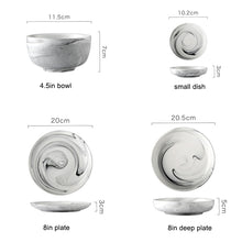 Load image into Gallery viewer, Nordic Marble Ceramic Dinnerware Sets