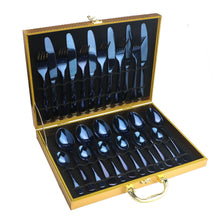 Load image into Gallery viewer, Dinnerware Blue Stainless Steel Flatware Luxury
