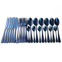 Load image into Gallery viewer, Dinnerware Blue Stainless Steel Flatware Luxury