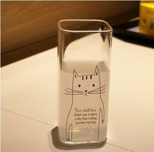 Load image into Gallery viewer, Heat-resisting Cute Cat Glass Coffee Mugs