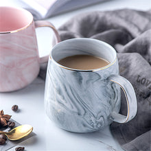 Load image into Gallery viewer, Luxury Marble Pattern Ceramic Gold Plated With Handle Mugs