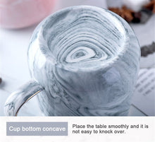 Load image into Gallery viewer, Luxury Marble Pattern Ceramic Gold Plated With Handle Mugs