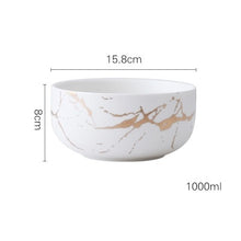 Load image into Gallery viewer, Ceramic Porcelain Marble Breakfast Plates