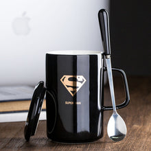 Load image into Gallery viewer, Marvel&amp;DC Ceramic Mug With Lid With Spoon