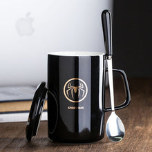 Load image into Gallery viewer, Marvel&amp;DC Ceramic Mug With Lid With Spoon