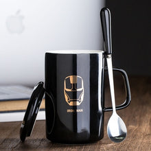 Load image into Gallery viewer, Marvel&amp;DC Ceramic Mug With Lid With Spoon