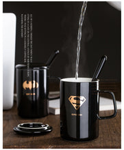 Load image into Gallery viewer, Marvel&amp;DC Ceramic Mug With Lid With Spoon