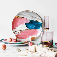 Load image into Gallery viewer, Watercolor Painting Cloud Ceramic Plate