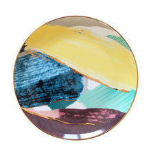 Load image into Gallery viewer, Watercolor Painting Cloud Ceramic Plate