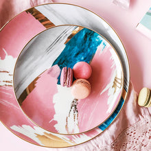 Load image into Gallery viewer, Watercolor Painting Cloud Ceramic Plate