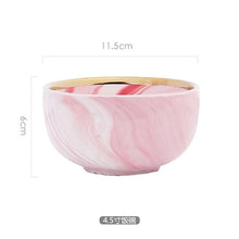 Load image into Gallery viewer, Marble Ceramic Pink Dinner Dish