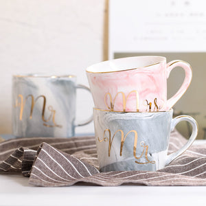 Ceramic Marble Pattern Tea Mugs