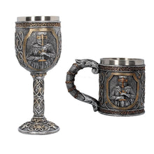Load image into Gallery viewer, Skull Hold Sword Knights Medieval Beer Mug