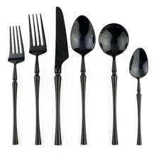 Load image into Gallery viewer, Retro Luxury Black Cutlery 18/10 Stainless Steel Dinnerware