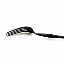 Load image into Gallery viewer, Retro Luxury Black Cutlery 18/10 Stainless Steel Dinnerware