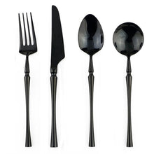 Load image into Gallery viewer, Retro Luxury Black Cutlery 18/10 Stainless Steel Dinnerware