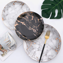 Load image into Gallery viewer, European Style Marble Plates Ceramic Dinner Set