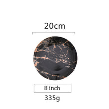 Load image into Gallery viewer, European Style Marble Plates Ceramic Dinner Set