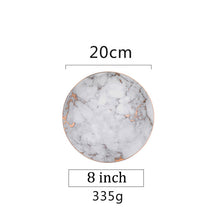 Load image into Gallery viewer, European Style Marble Plates Ceramic Dinner Set