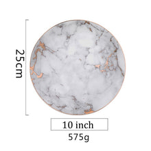 Load image into Gallery viewer, European Style Marble Plates Ceramic Dinner Set