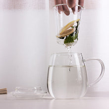 Load image into Gallery viewer, Heat-Resistant Glass Flower Cup With Lid Simple