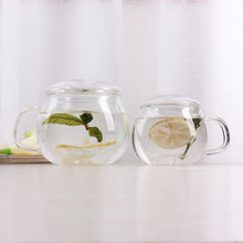 Load image into Gallery viewer, Heat-Resistant Glass Flower Cup With Lid Simple