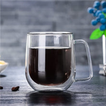 Load image into Gallery viewer, Heat Resistant Double Wall Coffie Mug with Lid and Spoon