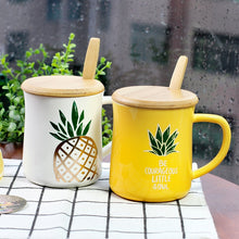Load image into Gallery viewer, Pineapple Waist Gold Ceramic Mug