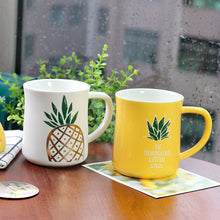 Load image into Gallery viewer, Pineapple Waist Gold Ceramic Mug