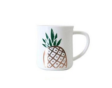 Load image into Gallery viewer, Pineapple Waist Gold Ceramic Mug