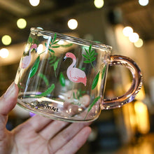 Load image into Gallery viewer, The Flamingo Cartoon Glass Mugs