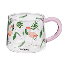 Load image into Gallery viewer, The Flamingo Cartoon Glass Mugs