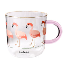 Load image into Gallery viewer, The Flamingo Cartoon Glass Mugs